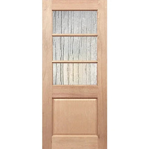 BAL19 Half French 3L1P External Door - Toughened Glass