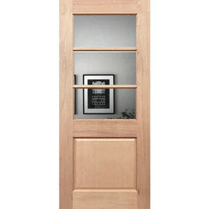 Half French 3L1P Entrance Door - Decorative Glass