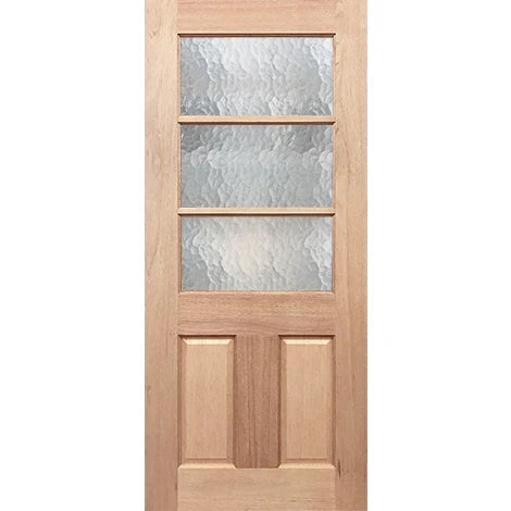 Elegant exterior glass panel with cathedral privacy texture