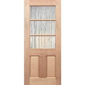 BAL19 Half French 3L2P External Door - Toughened Glass