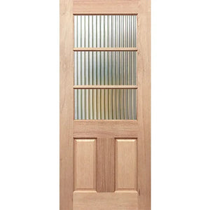 BAL19 Half French 3L2P External Door - Toughened Glass