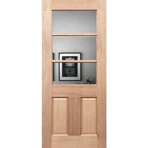 Half French 3L2P Entrance Door - Decorative Glass
