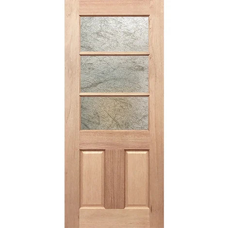 Half French style with delicate privacy glass insert