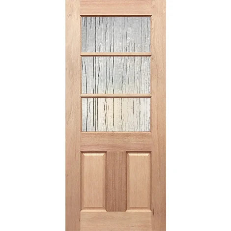 exterior French door with light-filtering Seadrift panel