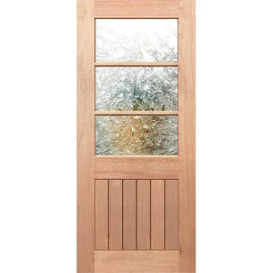 Half French 3L-Vgroove Entrance - Toughened Glass