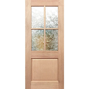 BAL19 Half French 4L1P Entrance - Toughened Glass