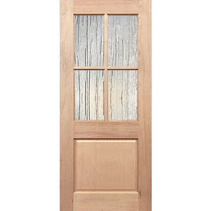 BAL19 Half French 4L1P External Door - Toughened Glass