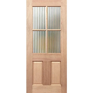 BAL19 Half French 4L2P External Door - Toughened Glass