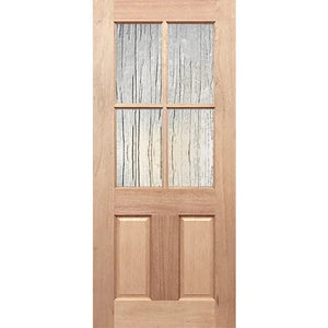 BAL19 Half French 4L2P External Door - Toughened Glass