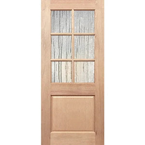 BAL19 Half French 6L1P External Door - Toughened Glass