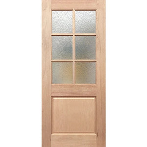 BAL12.5 Half French 6L1P Entrance Door - Decorative Glass
