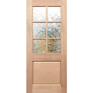 BAL19 Half French 6L1P Entrance - Toughened Glass