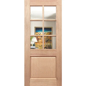 BAL12.5 Half French 6L1P Internal Door - Clear Glass