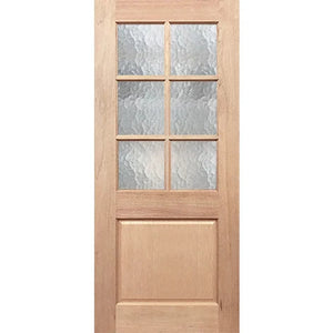 BAL12.5 Half French 6L1P Internal Door - Decorative Glass