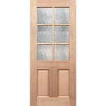 Rustic French panel door with traditional cathedral glazing