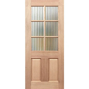 BAL19 Half French 6L2P External Door - Toughened Glass