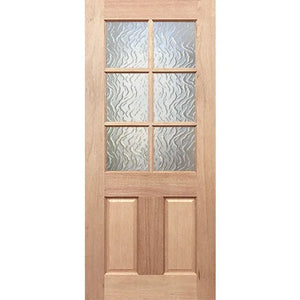 Half French 6L2P Entrance Door - Flame