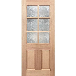 BAL12.5 Half French 6L2P Internal Door - Decorative Glass