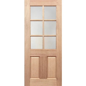 Half French 6L2P Entrance Door - Decorative Glass