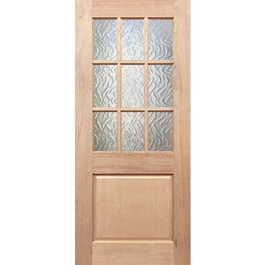 BAL12.5 Half French 9L1P External Door - Decorative Glass