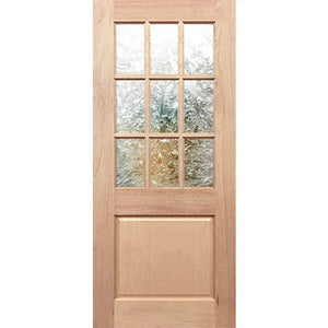 BAL19 Half French 9L1P Entrance - Toughened Glass
