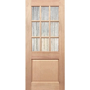 BAL19 Half French 9L1P External Door - Toughened Glass