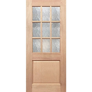BAL12.5 Half French 9L1P Entrance - Decorative Glass