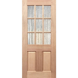 BAL19 Half French 9L2P External Door - Toughened Glass
