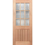 Nine gothic-inspired cathedral panes in groove panel design