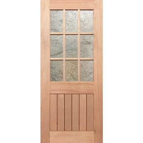 Modern V-groove door with rice paper texture