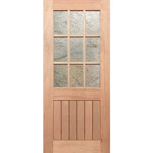 Modern V-groove door with rice paper texture