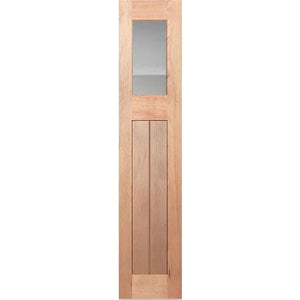 Hampton-1G-VGroove SL Entrance Door - Decorative Glass