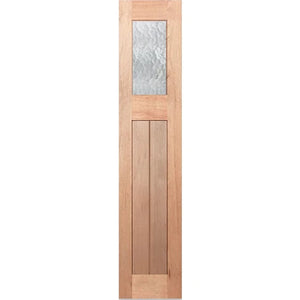 Hampton-3L-VGroove SL Entrance Door - Decorative Glass