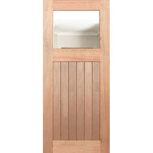 Hampton-1G-VGroove Entrance Door - Clear Glass