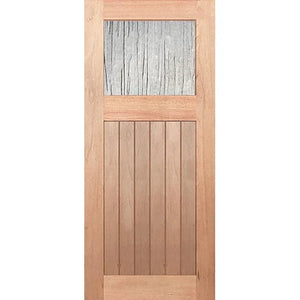 Hampton-1G-VGroove Internal Door - Toughened Glass
