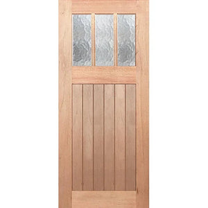 Hampton-3L-VGroove Internal Door - Decorative Glass