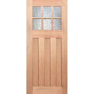 Hampton-6L External Door - Decorative Glass