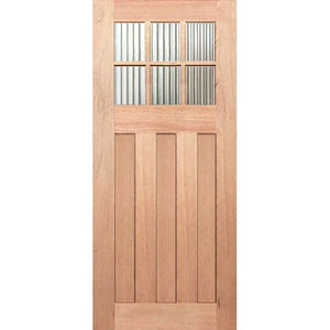 Hampton-6L External Door - Decorative Glass