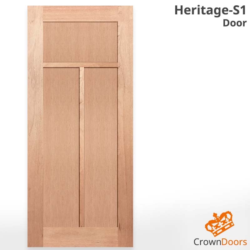 Heritage-S1 front door in solid oak timber