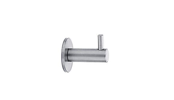 Metallic wall hook on a white background