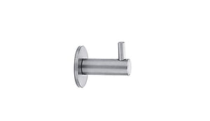 Metallic wall hook on a white background