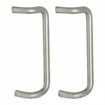 Two curved silver metal handles or grips shown side by side on a plain white background, with a faint 'FINER FITTINGS IMAGE COPYRIGHT' watermark across the bottom.