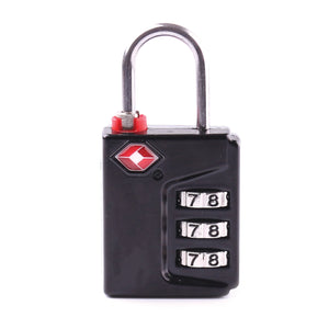155 Series Combination Padlock Tsa Override 3 Wheel Black