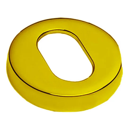 A polished yellow-gold oval ring-shaped metal fitting, shown on a white background with a copyright watermark at the bottom.