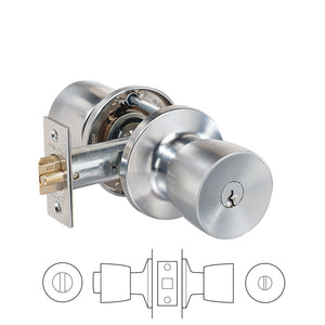 532 Series – Key in Knob Privacy Set Options | AMS Doors