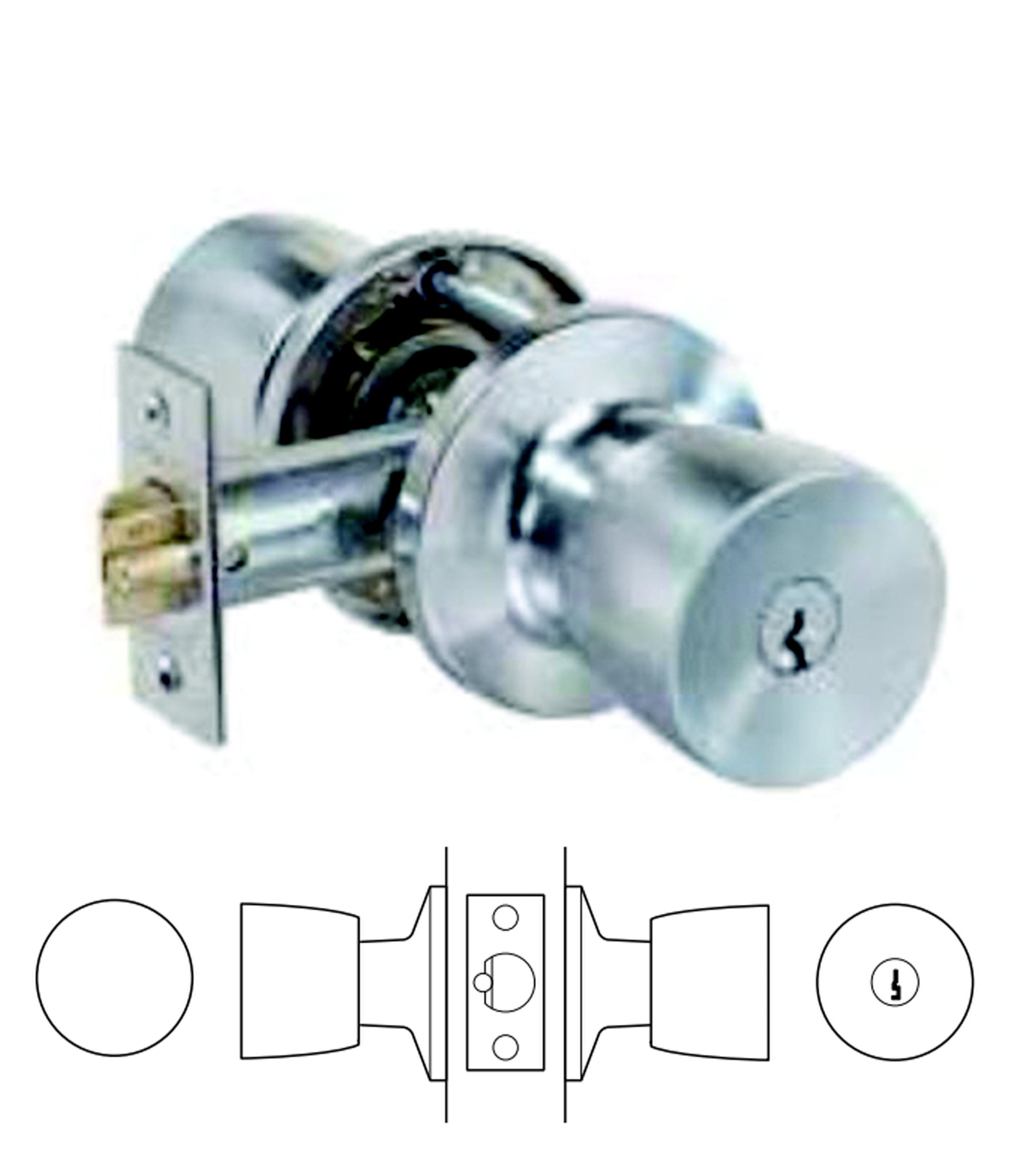 536 Series – Key in Knob Escape Set Options | AMS Doors