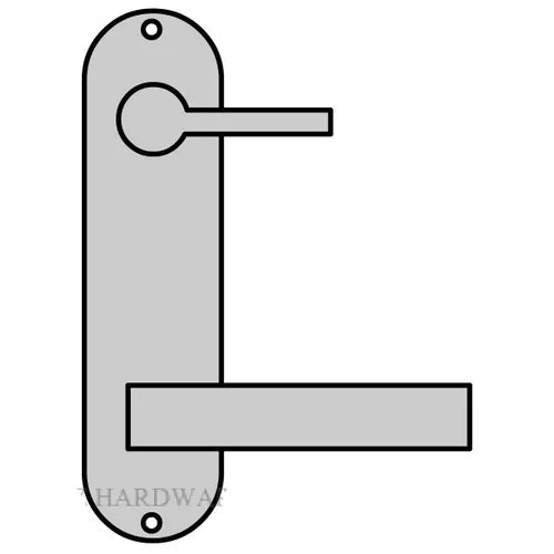 A simple line drawing of a lever-style door handle set in gray on a white background, with a watermark reading 'NZ HARDWARE IMAGE COPYRIGHT' across the bottom.