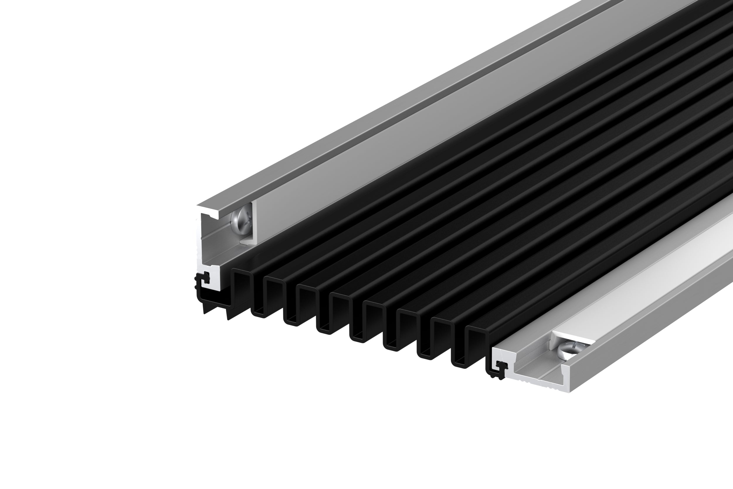 Anodize Finger Racks Finger Guard – Silver Anodised with Black Gasket