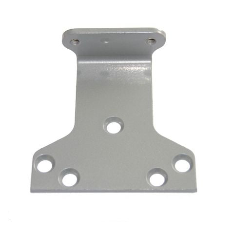 A silver metal bracket or mounting plate with four pre-drilled holes, shown on a plain white background with a copyright watermark at the bottom.