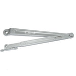 A silver metal window or door hinge extension rod with mounting brackets on both ends, shown against a plain white background with a copyright watermark at the bottom.